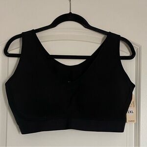 Truekind Cool Comfort Cotton Bralette Black XXL 2XL NWT